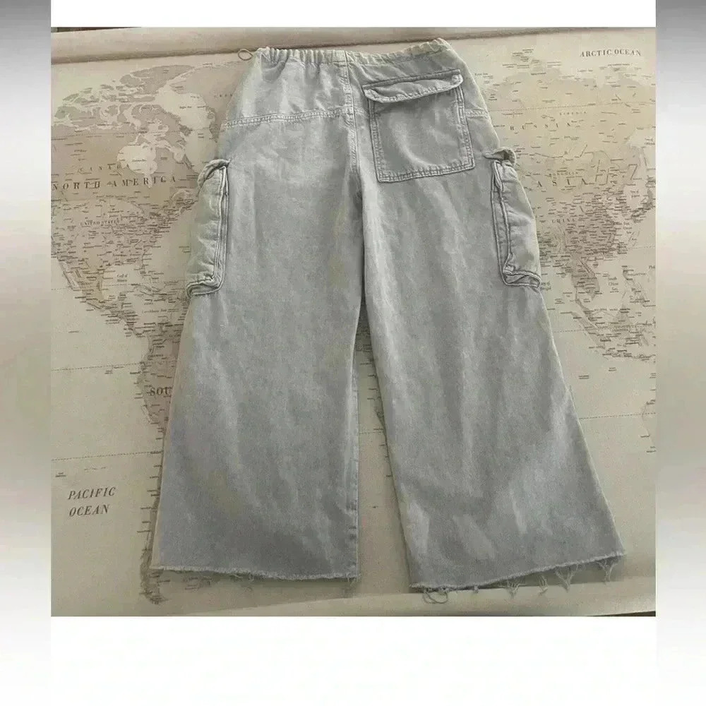 Zara Parachute Cargo Jeans Size 9 - Picture 7 of 10